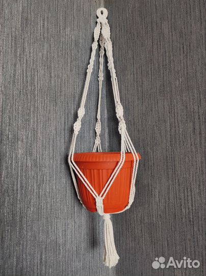 Кашпо подвесное макраме для цветов