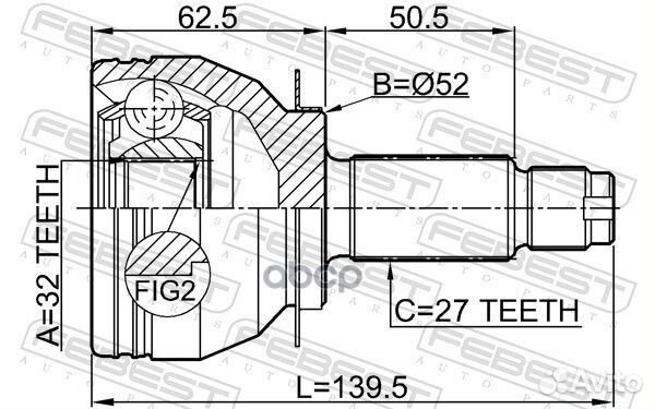 ШРУС 0810-B13MT 0810-B13MT Febest