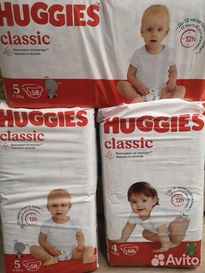 Huggies classic 5ка подгузники трусики Памперсы