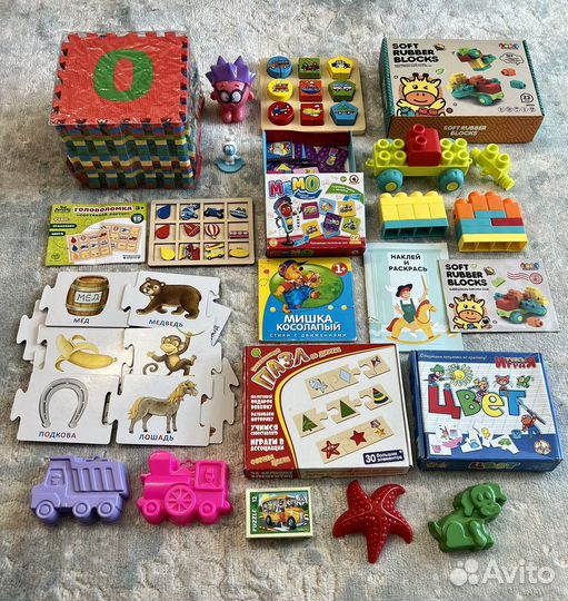 Развивающие пазлы конструктор карточки книги