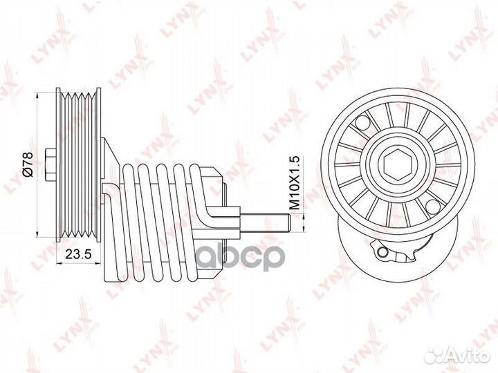 Натяжитель поликлинового ремня PT3164 lynxauto