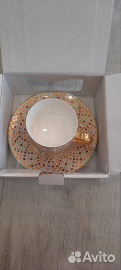 Чашка с блюдцем фарфор