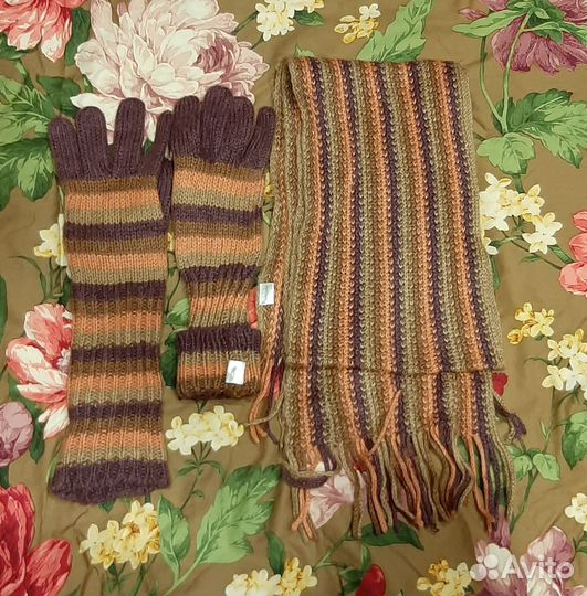 Комплект шарф и перчатки oriflame, новый