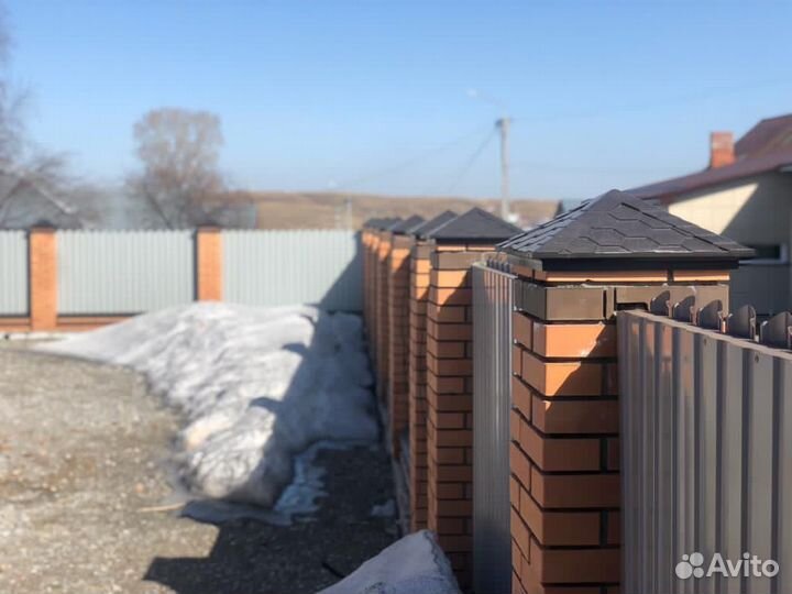 Заглушка на столб забора колпак полимерпесчаный