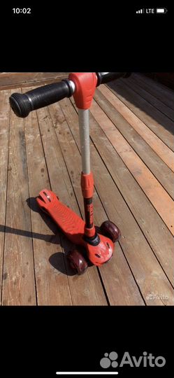 Самокат складной детский black aqua