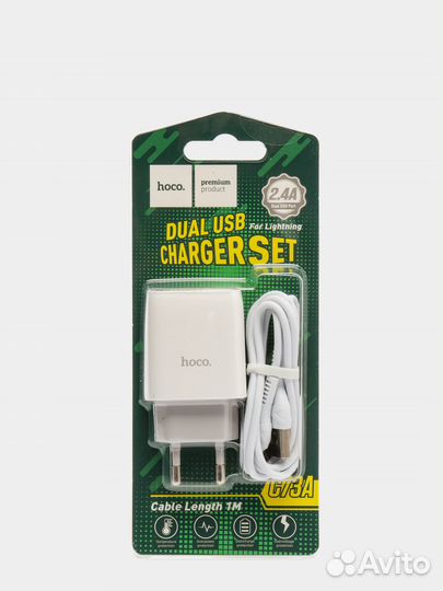 Сетевое зарядное устройство hoco C73A 2xUSB