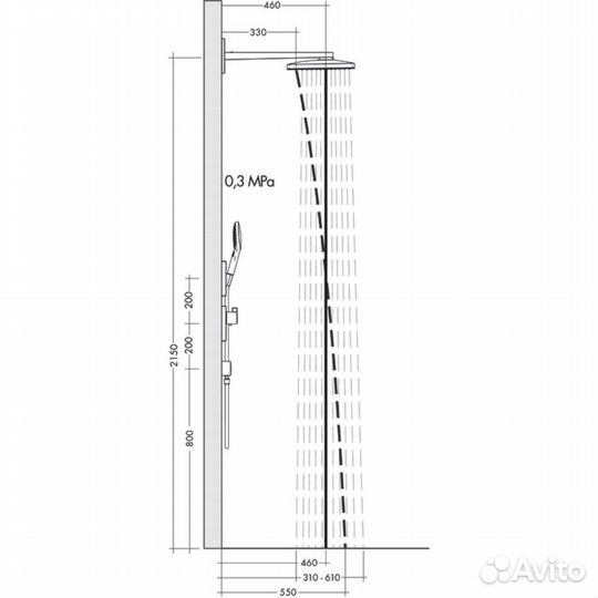 Верхний душ Hansgrohe Rainmarket Select 460 3jet