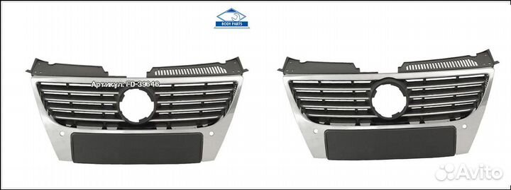 Passat B6 новая решётка радиатора центральная плас