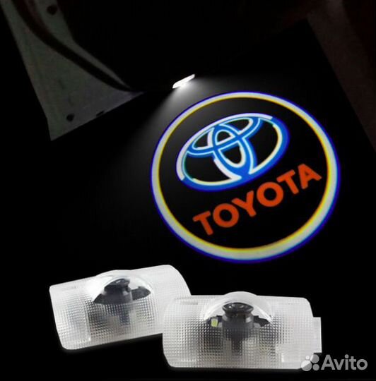 Подсветка в двери с проекцией Тойота (пара)