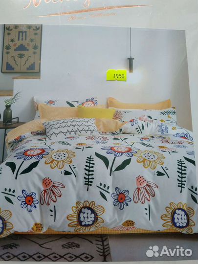 Евро простынь на резинке в комплекте