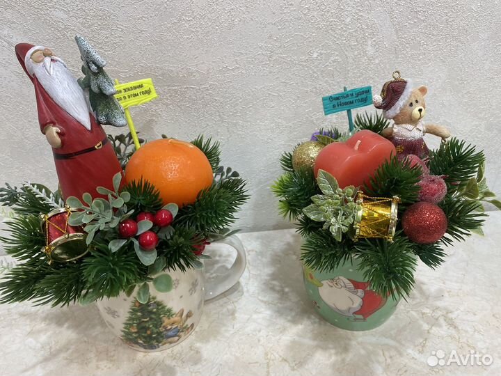 Новогодняя композиция из ели премиум класса