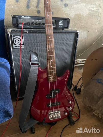Басовый стек ampeg, голова b1re, кабинет b410he
