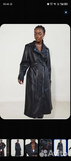 Кожаный плащ женский