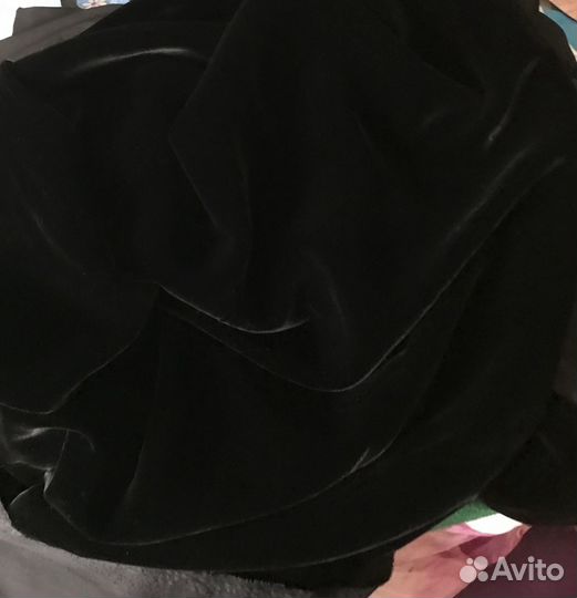 Отрез натурального бархата 1960х на шифоне