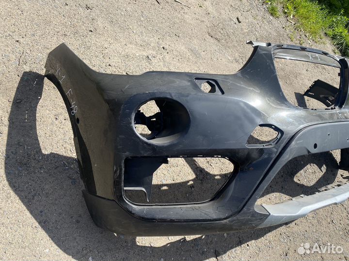 BMW X1 F48 бампер передний черный