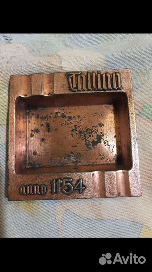 Пепельница медная