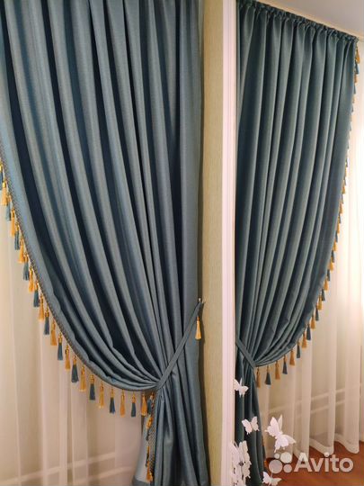 Новые шторы с бахромой