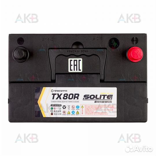Аккумулятор автомобильный Solite taxi 80R 12V 80Ач