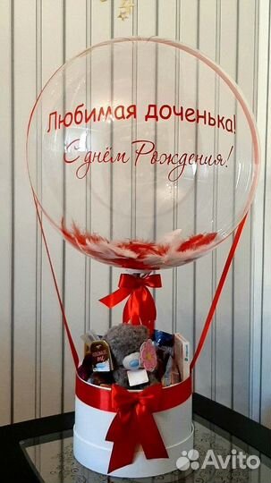 Шар баблс с цветами