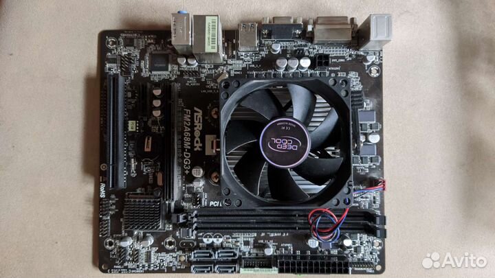 Комплект FM2A68M-DG3 + 4х ядерный cpu
