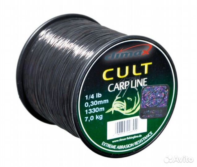 Леска Climax cult Carpline 1500м 6,2кг/0,28мм (Чер