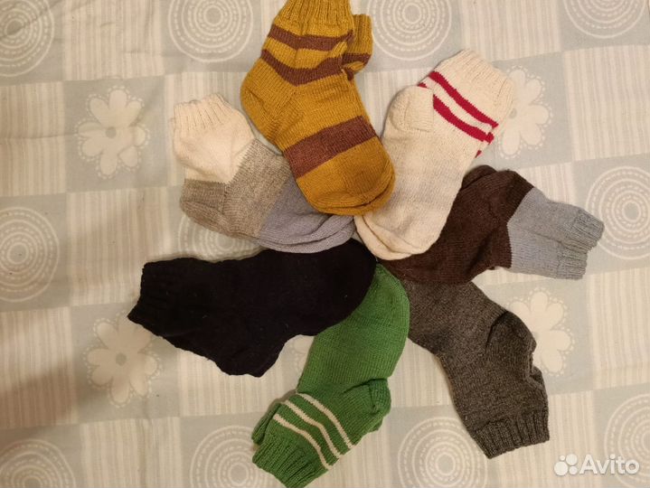 Носки ручной вязки шерстяные