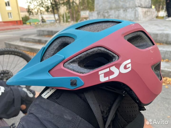 Велошлем TSG seek graphic design block ocean cedar