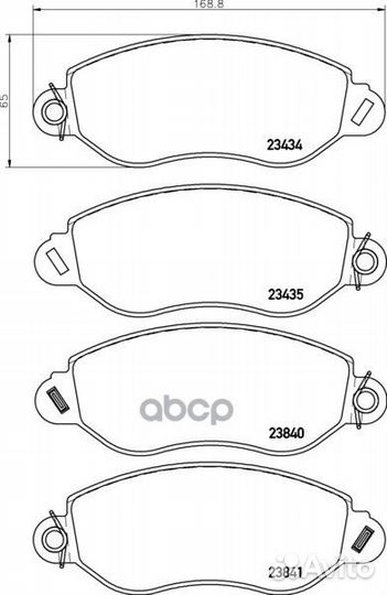 Колодки тормозные дисковые передн. transit Bus
