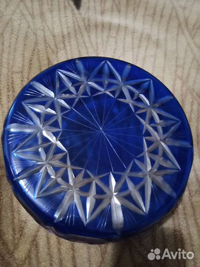 Салатник из цветного стекла, времён Союза, Чешский