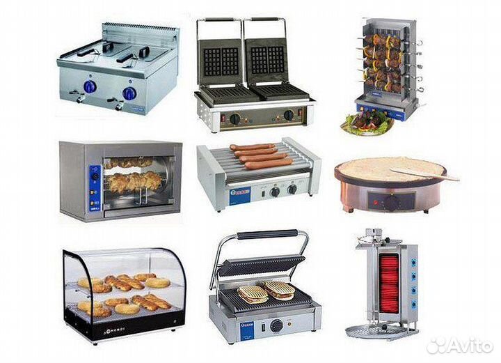 Грили для Шаурмы. Фритюрницы. Жарочные поверхности