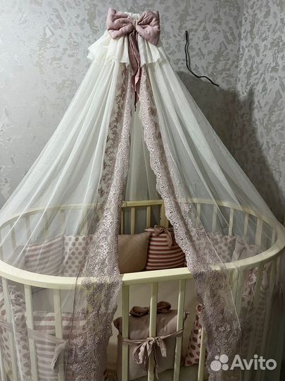 Детская кроватка 8 в 1 с маятником