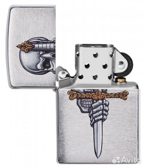 Зажигалка бензиновая Zippo 49488 Sword Skull Desig