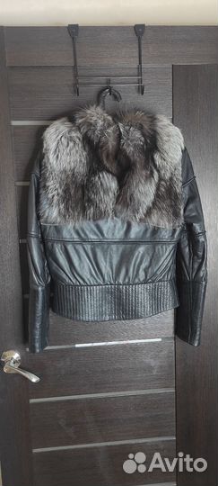 Куртка кожаная женская с мехом