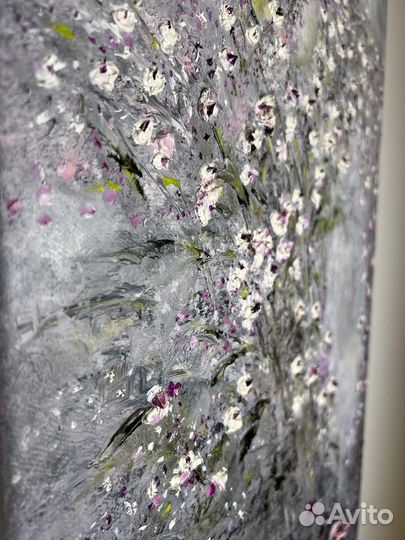 Картина маслом «весенняя россыпь»