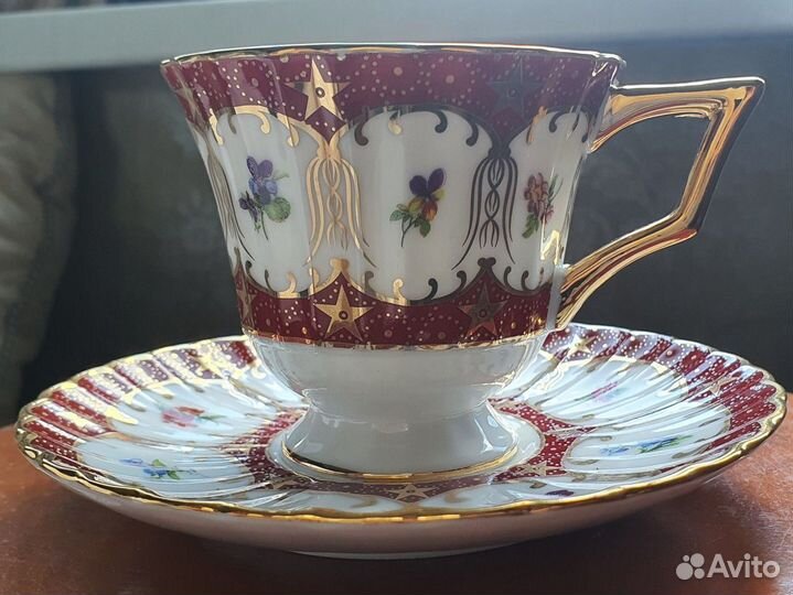 Чайная пара костяной фарфор Англия