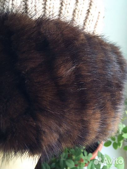 Шапка вязаная норка