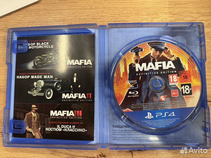 Mafia: Definitive Edition диск для PS4 б/у