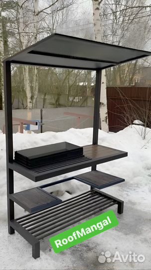 Мангалы с крышей лофт