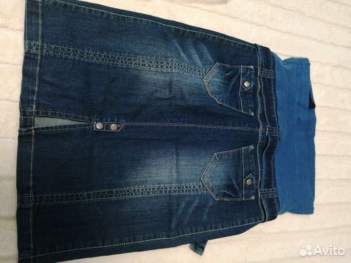 Юбка джинсовая для беременных