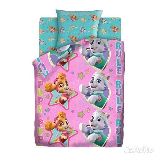 Новое детское Постельное бельё тачки, patrol