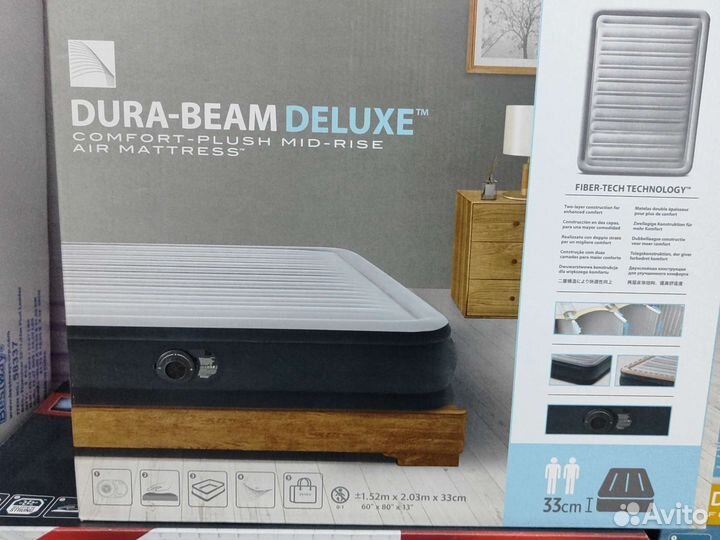 Надувная кровать Интекс, 152х203х33 см (67770)