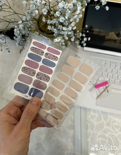 Лаковые полоски для ногтей набор для маникюра