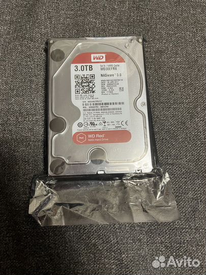 Жесткий диск wd 3 tb red, 5400 об/мин, кэш 64Мб