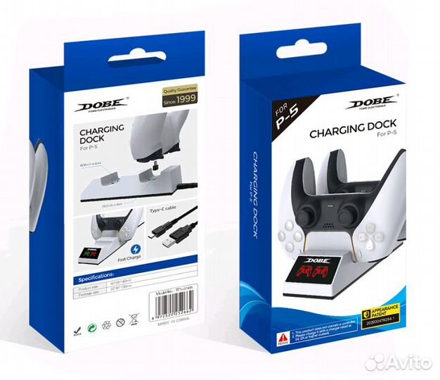 Зарядная станция для 2-x геймпадов DualSense PS 5