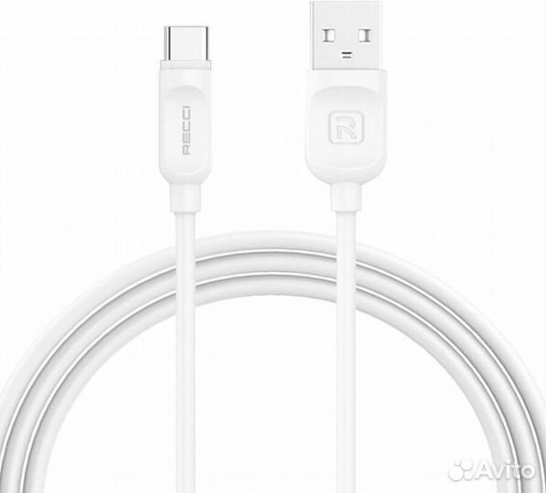 Кабель Recci RCT-P100 USB-TypeC 2.4A 1m