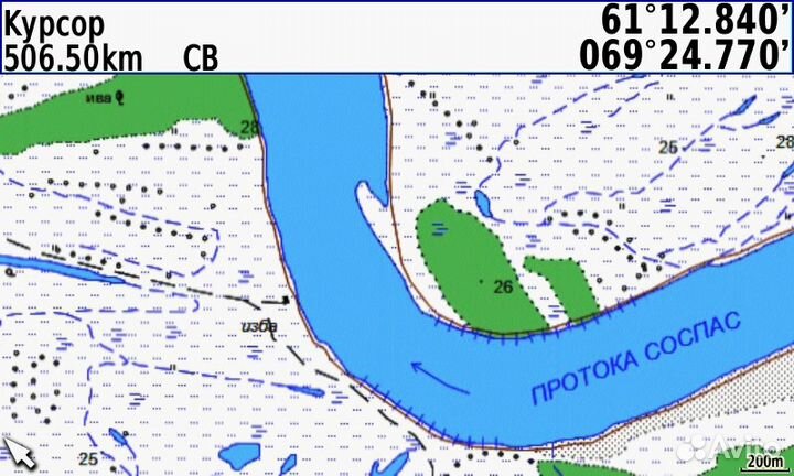 Карта OB river для навигатора Garmin Montana 610