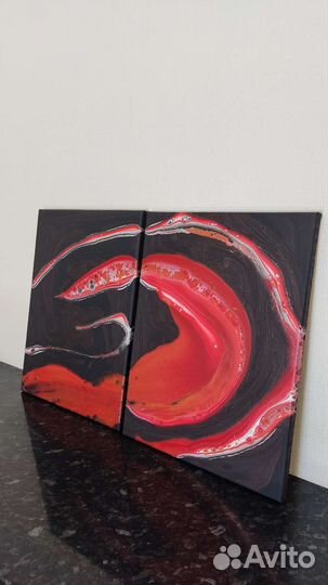 Яркая картина диптих 
