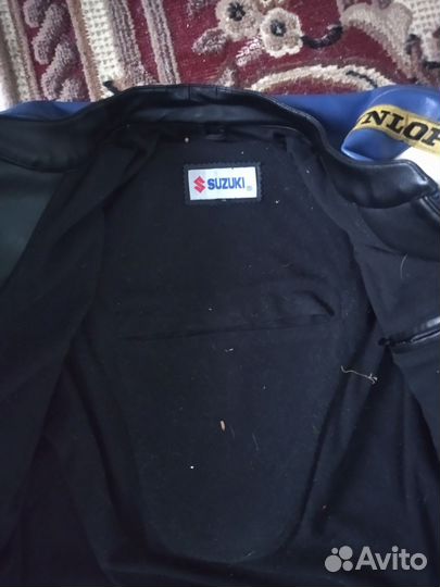 Мотокуртка кожаная мужская с защитой 52/50