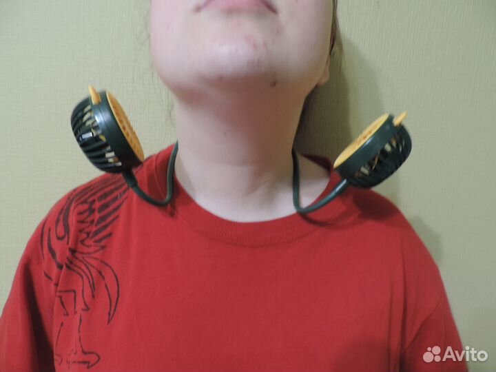 Гибкий портативный вентилятор на шею аккумуляторны