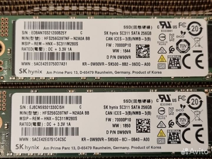 Жесткий диск SSD M.2 Samsung Hynix 256Gb